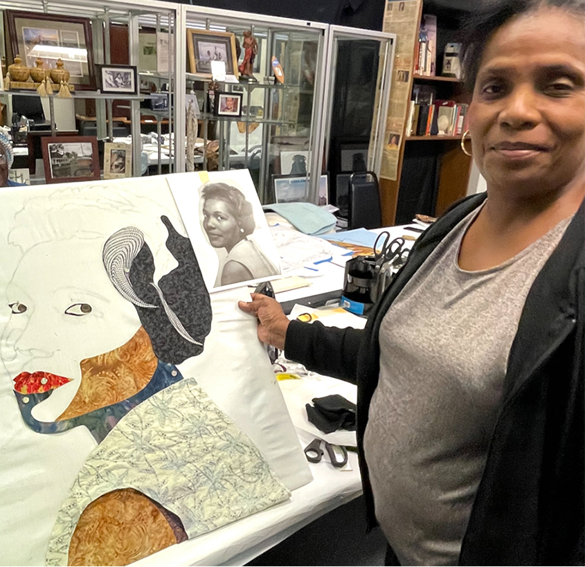 Pam learning textile techniques