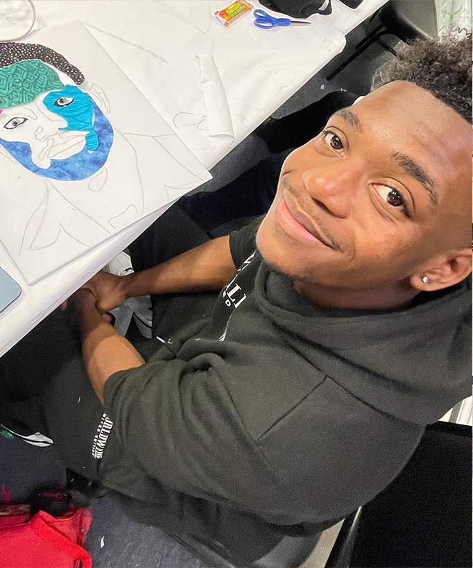 Robert participating in class