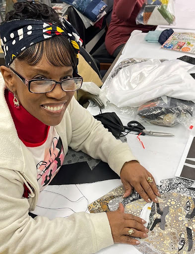 Textile art class in session