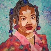 Mrs. Annie's Niece - Textile art featuring family connections